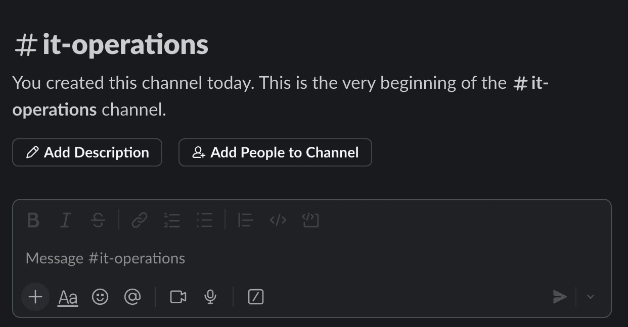 Channel workflow demo showing automatic message deletion